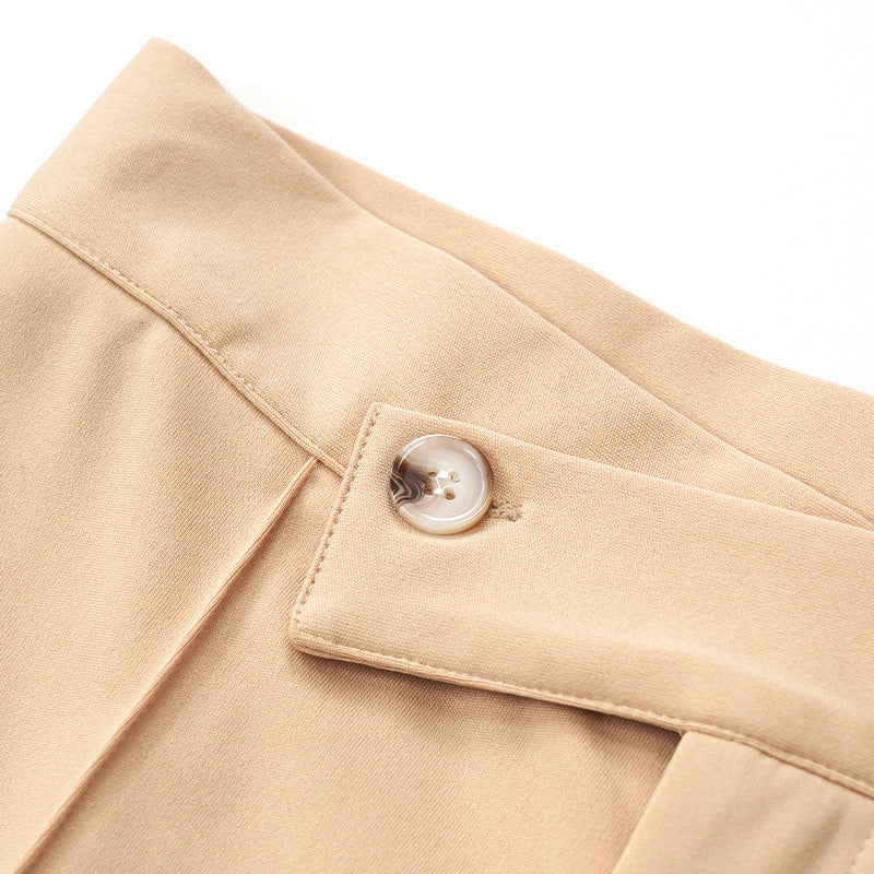 Casual pants autumn Chic Career slightly flared trousers fashion wide-leg pants women 14