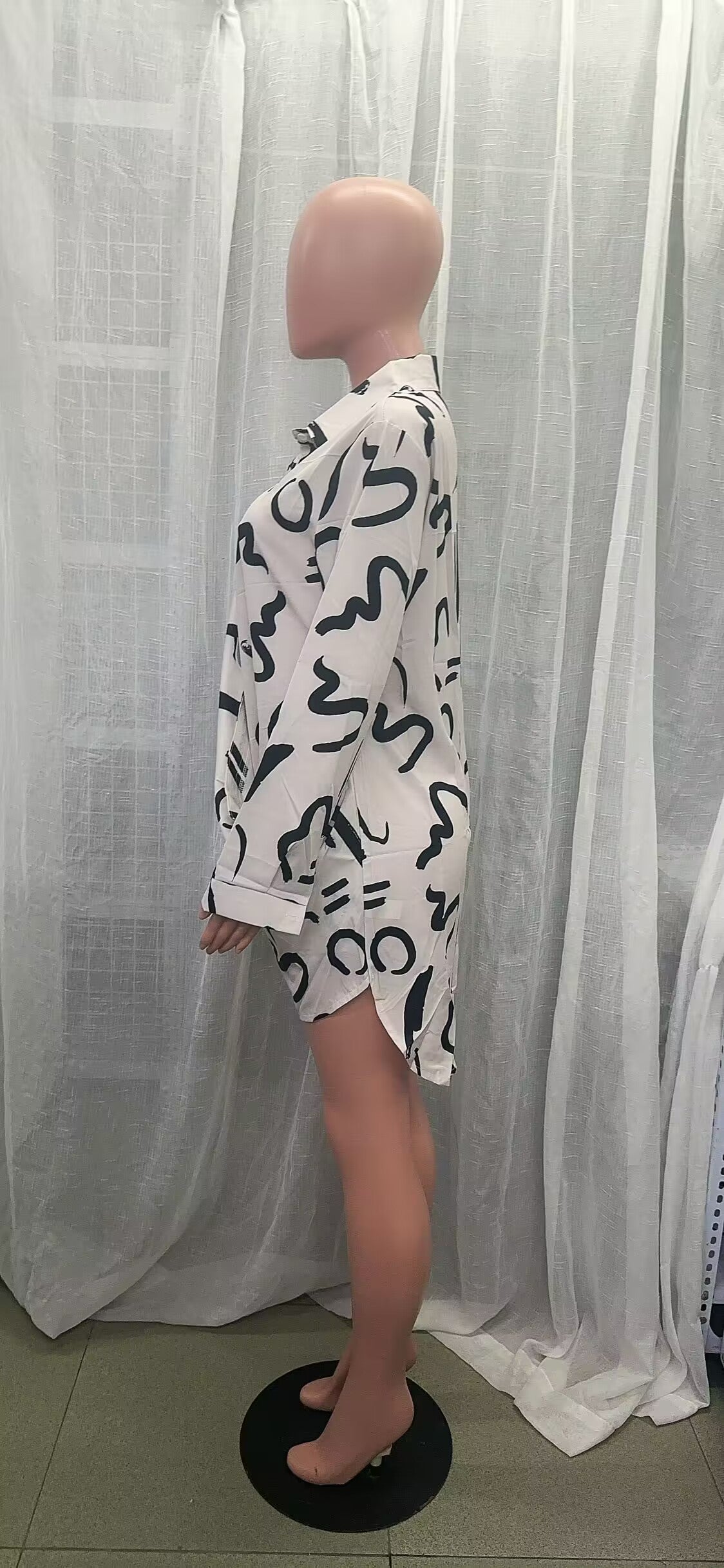 Women Sexy Fashion Print Long Sleeve Shirt 24