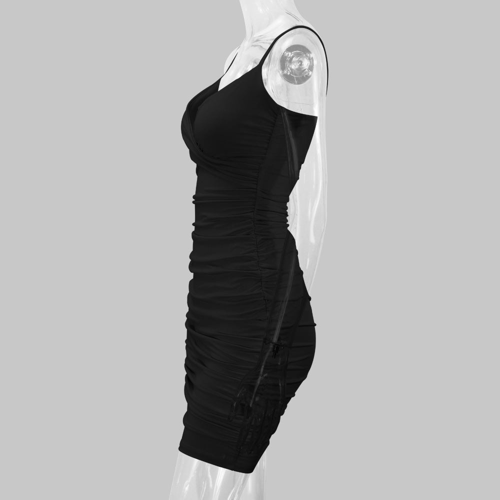 Women's Clothes Sexy Summer Style Straps V-Neck Bodycon Dress 41