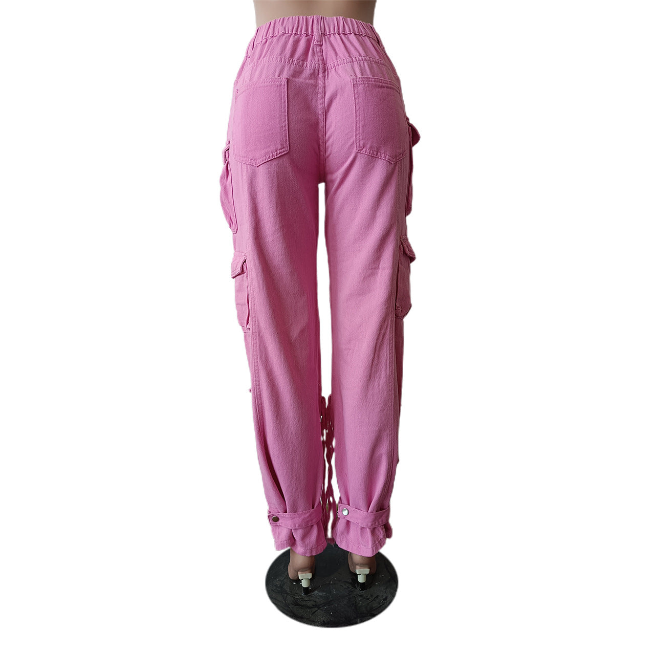 Denim Cargo Pants Multi-Pocket Pants Retro Casual Pocket Pants 11