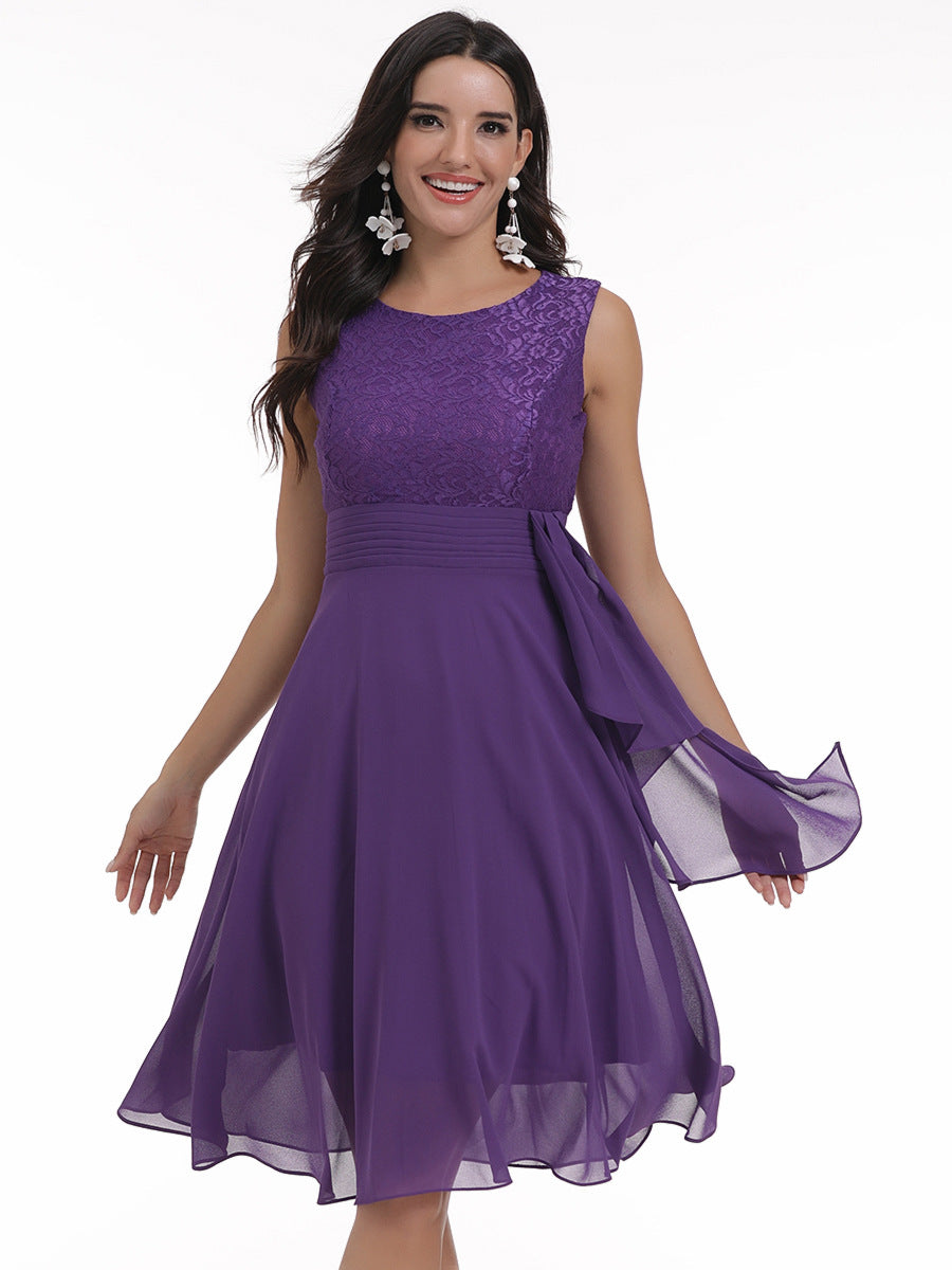 Women chiffon lace dress 53