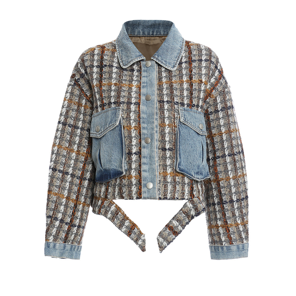 Autumn Retro Denim Patchwork Fashion Jacket 8