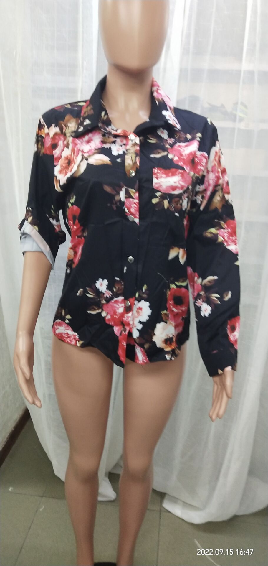 Women's Spring Autumn Tops Long Sleeve Shirts Printed Blouse Women 28