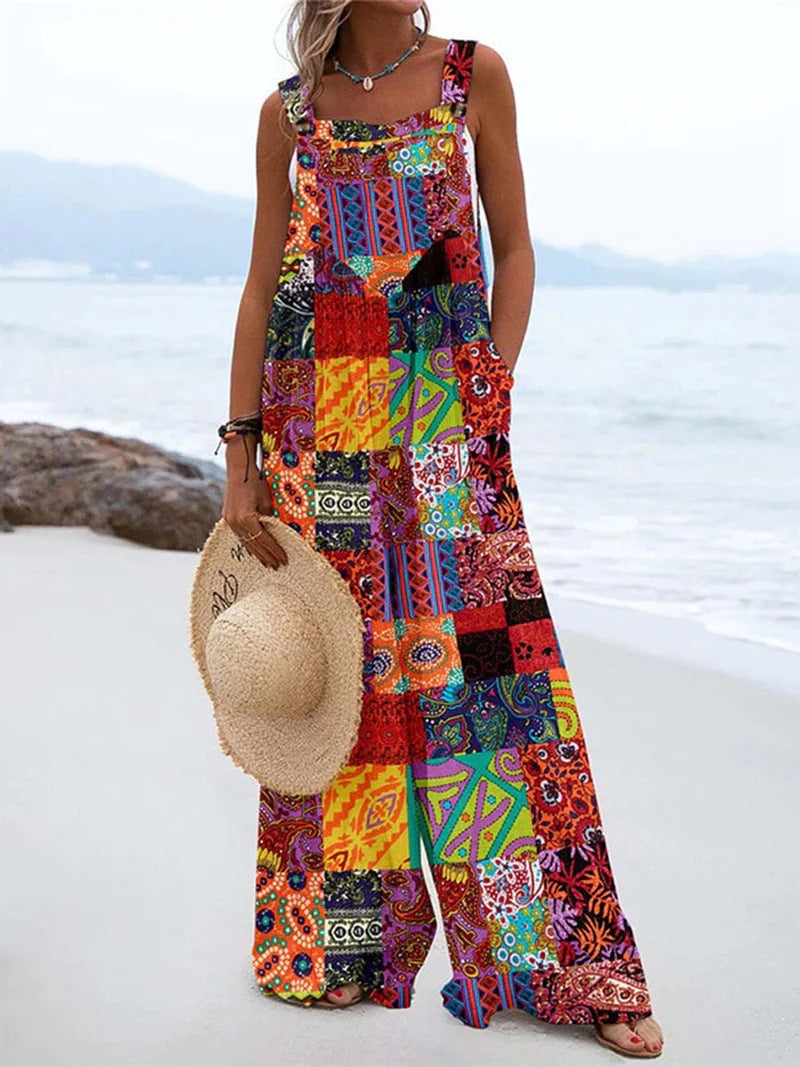 Women Summer Printed Jumpsuit 8
