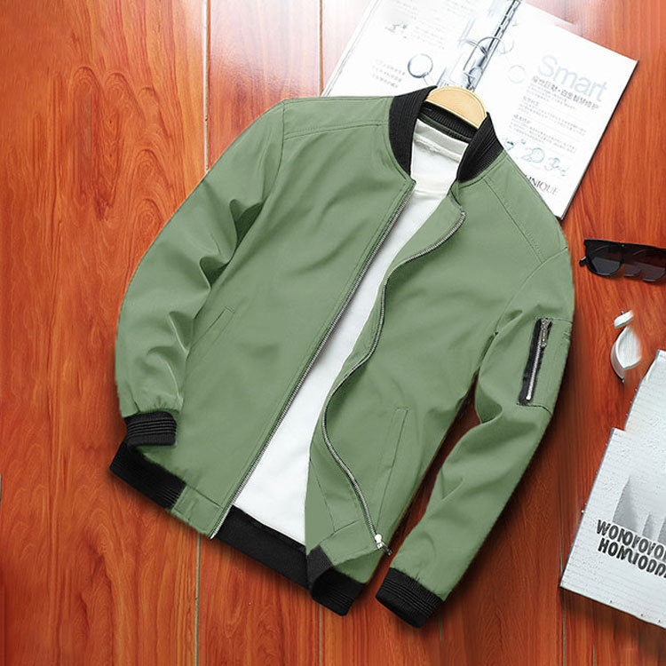 Men's Casual Zip Stand Collar Jacket 4