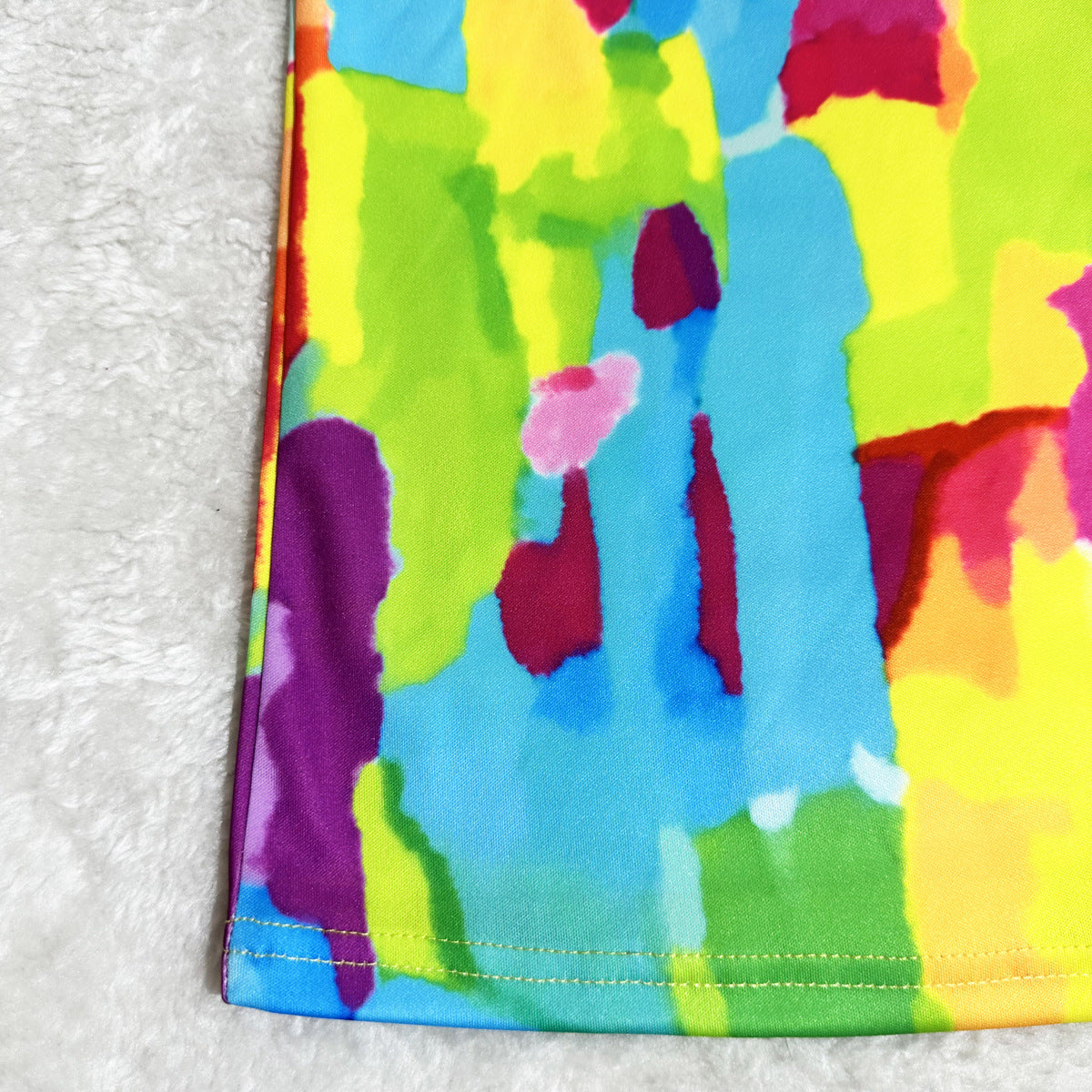 Women Casual Solid printed short-sleeved top and shorts two-piece set 29