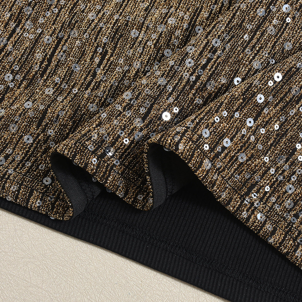 Spring and Summer Sequin Strapless Nightclubs Evening Dress 13