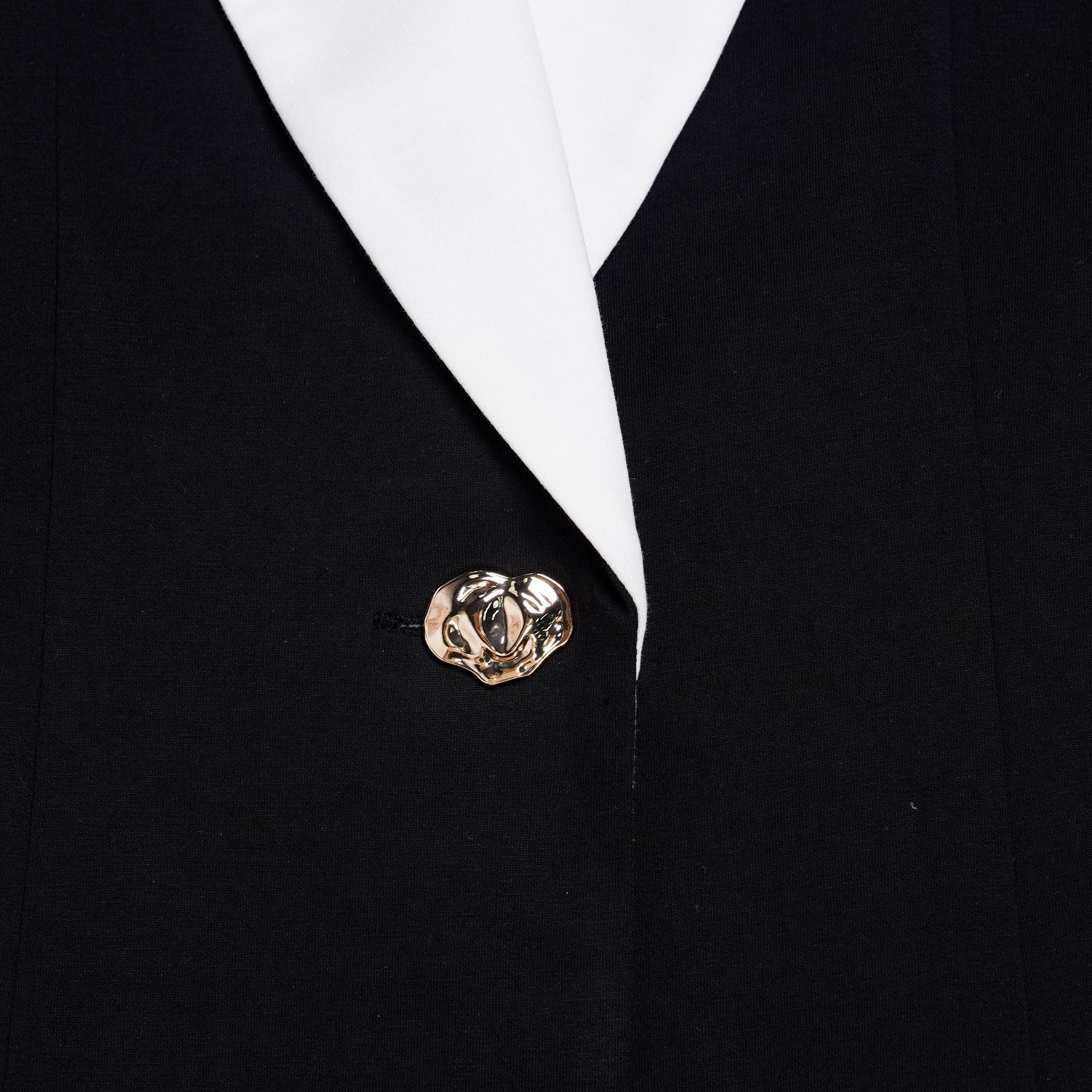 Women's Elegant Career Color-Blocking Turndown Collar Casual Suit Two-Piece Set 21