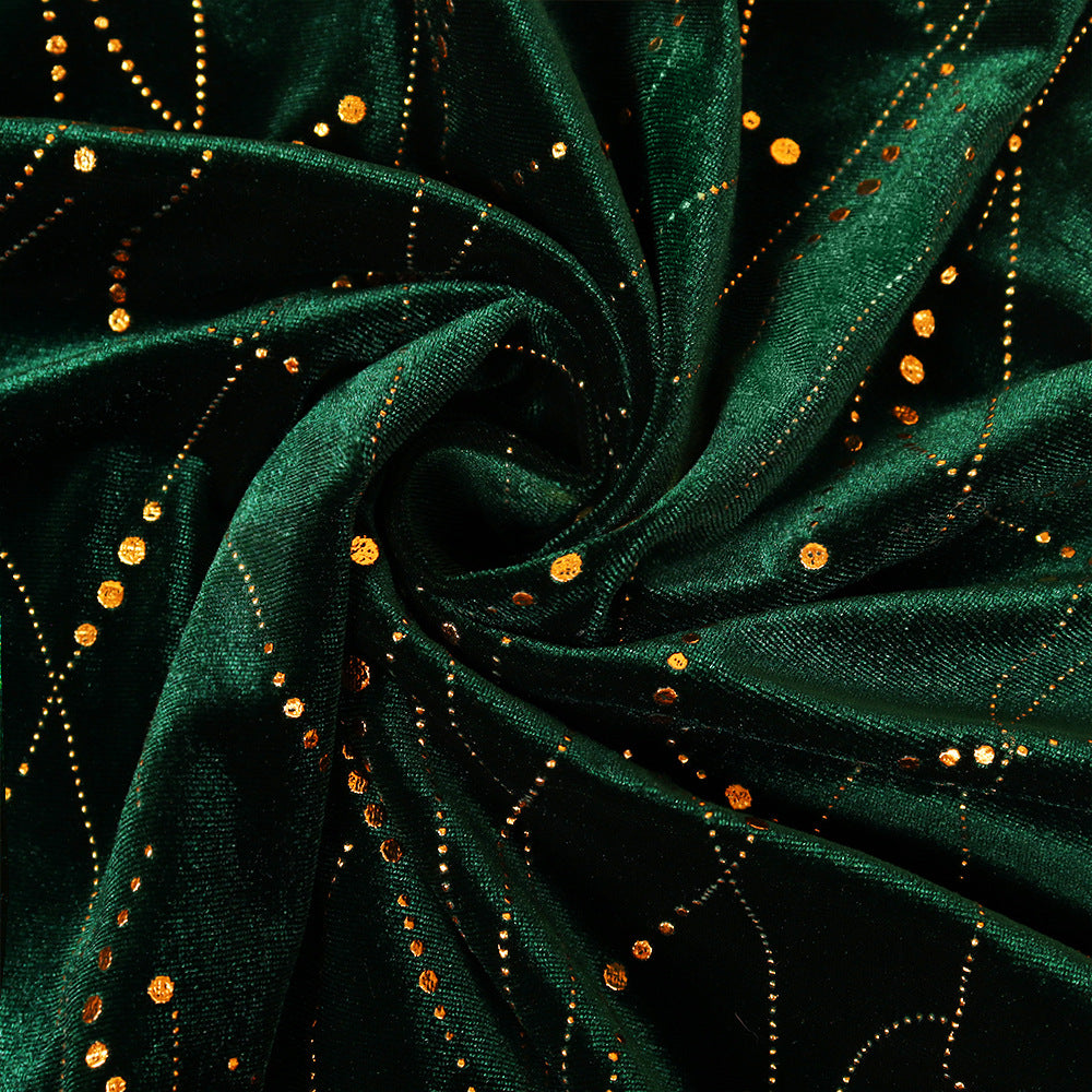 Women's Plus Size Three Quarter Sleeve Mermaid High Low Hem Long Velvet Formal dress 15