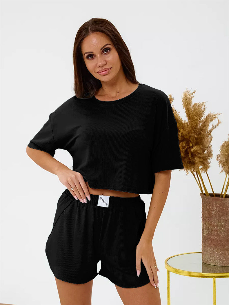 Summer Casual Women's Pajamas Comfortable Sexy Shorts Loungewear Set Outdoor Wear 3