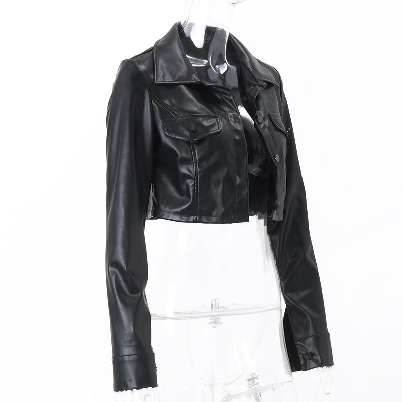 Women Sexy Crop Jacket Coat 10