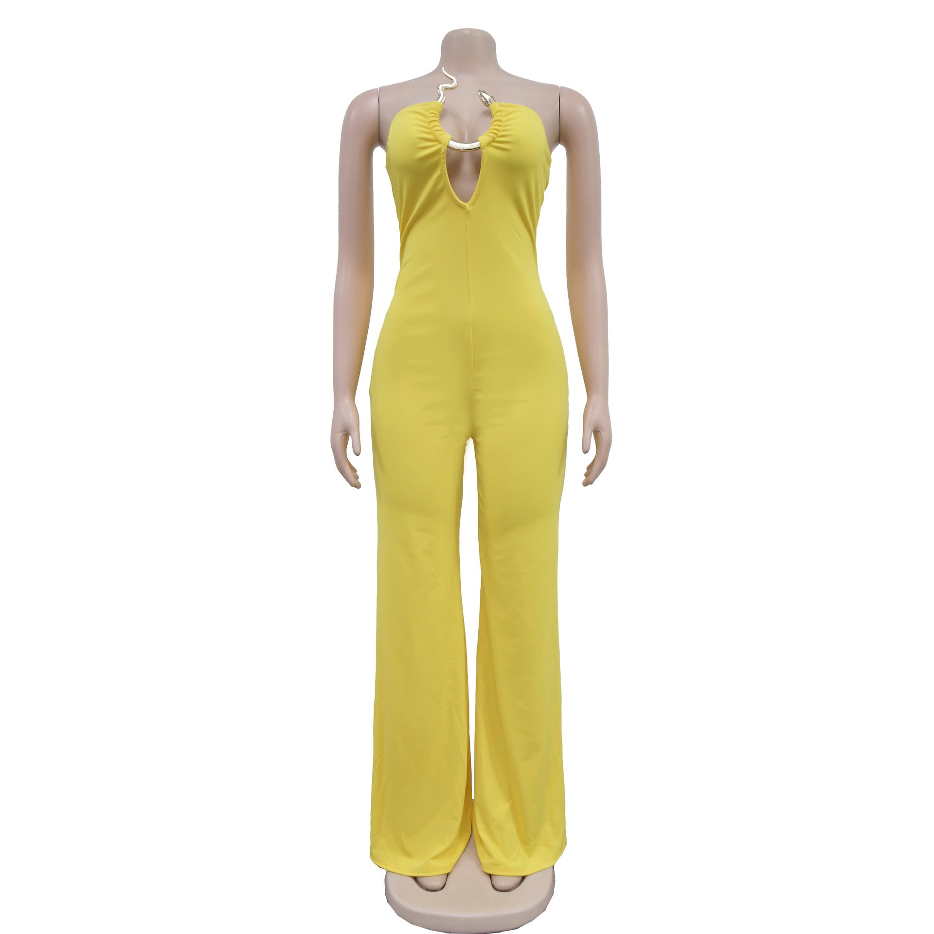 Women Solid off Shoulder Jumpsuit 14
