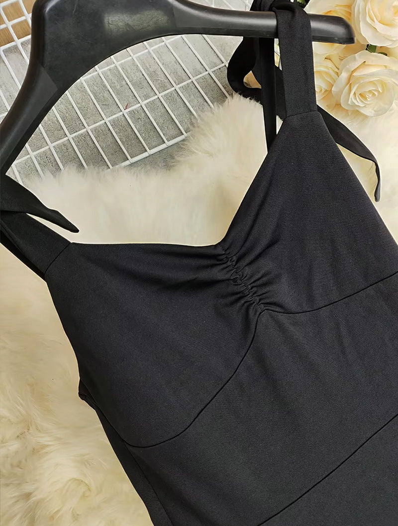 Women Spring/Summer Sexy Solid Strap Dress 5