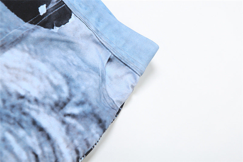 Fall Women Print Style Straight Casual Pants 13