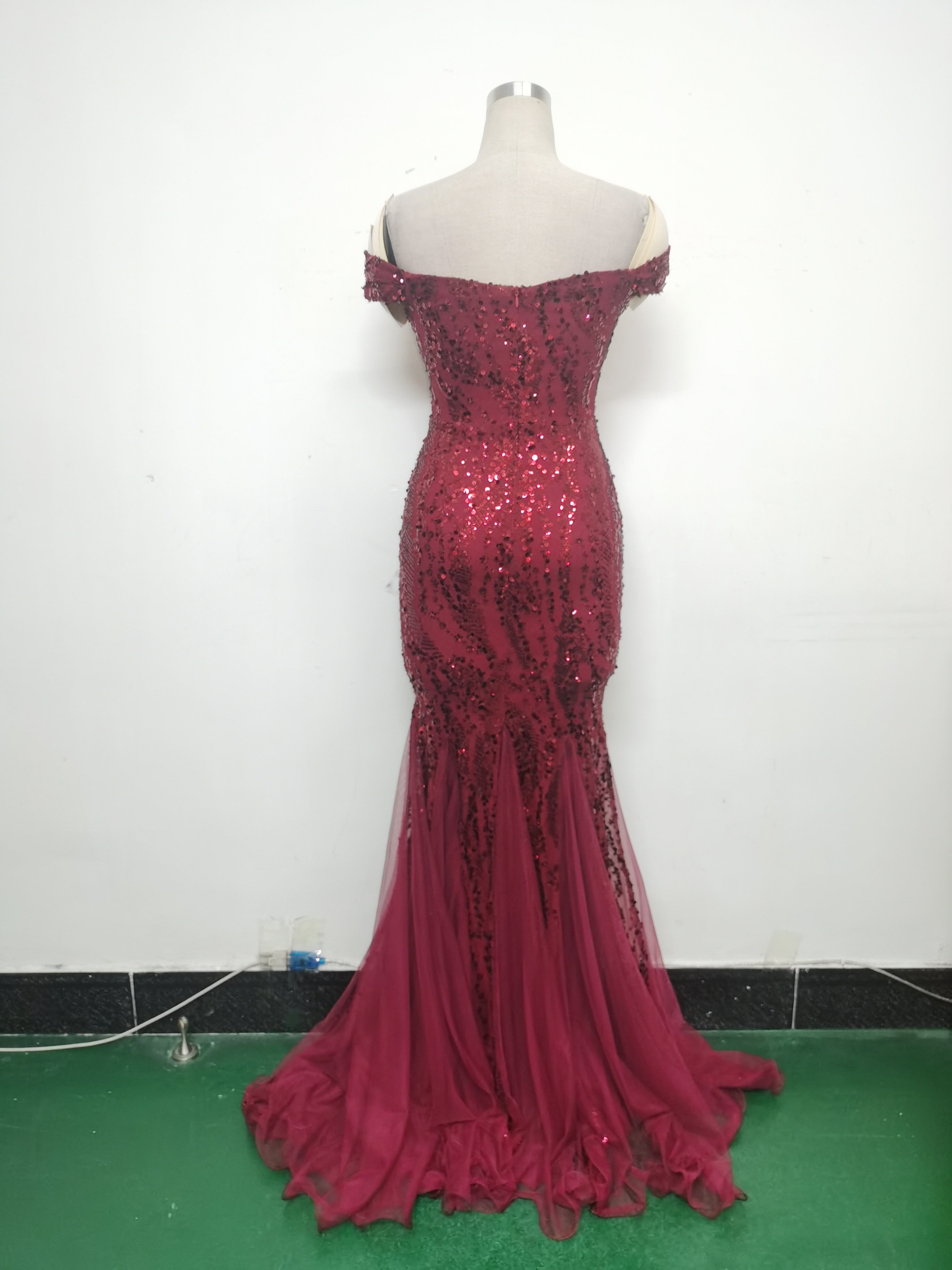 Women Evening Dress Beaded Mesh Beaded Evening Dress 27