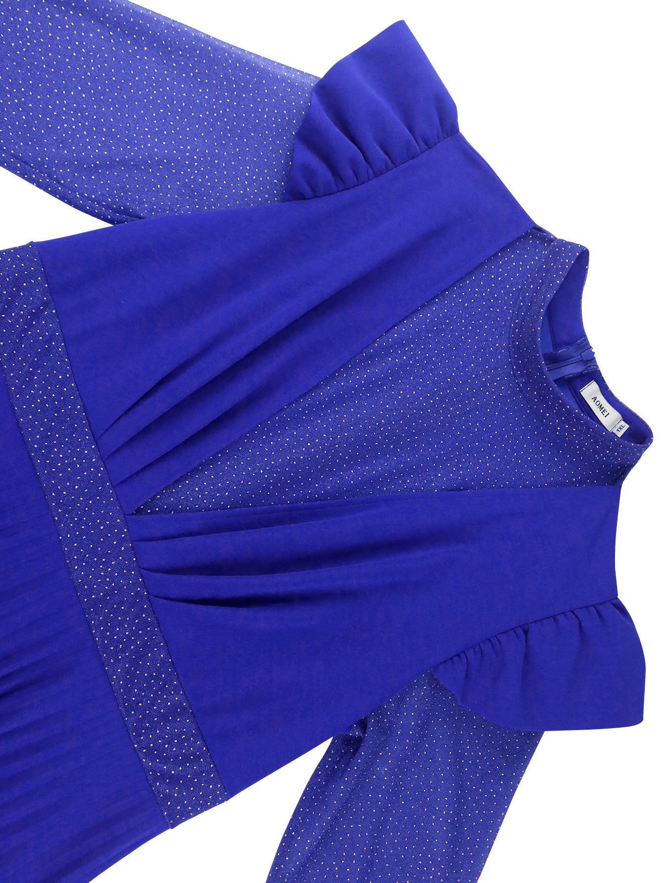 Women elegant Formal Party Cape long sleeve mesh dress 13