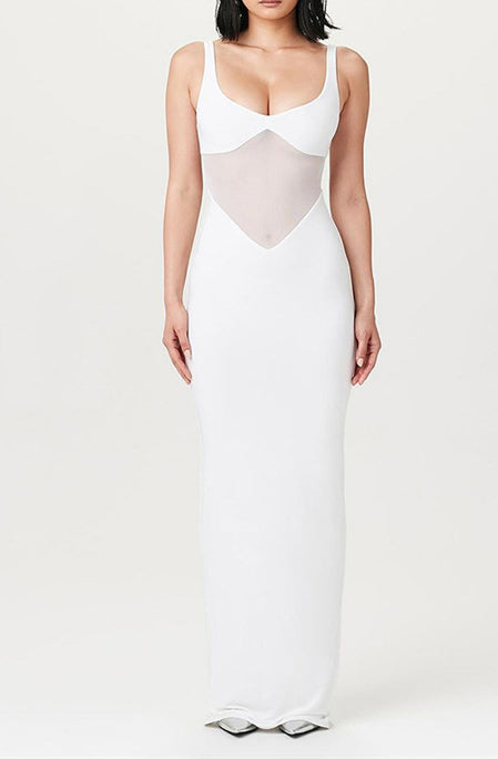 Summer Fashion Sexy Strap See-Through Slim Long Dress 4