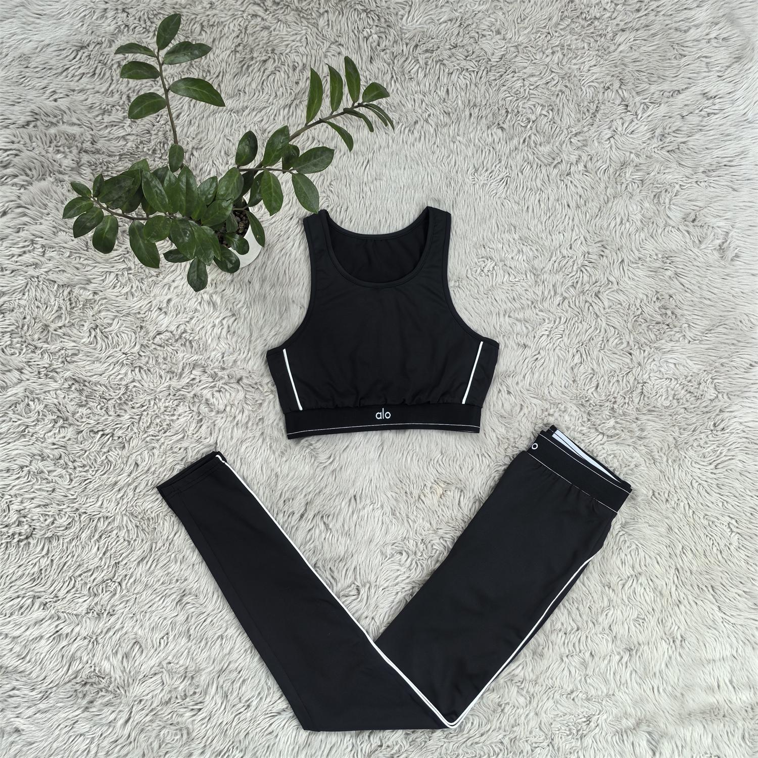 Women summer yoga sports vest and Pants two-piece set 16