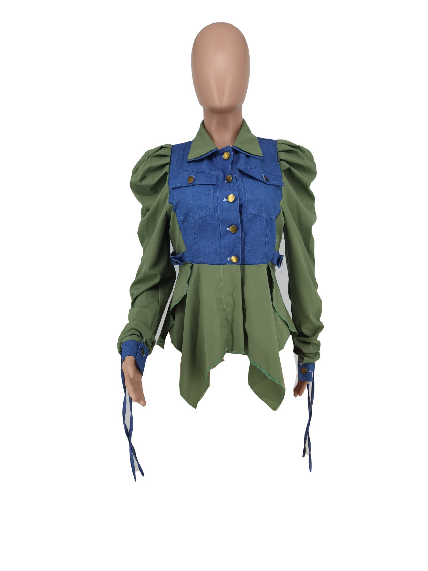 Women's Patchwork Denim Top Jacket 9