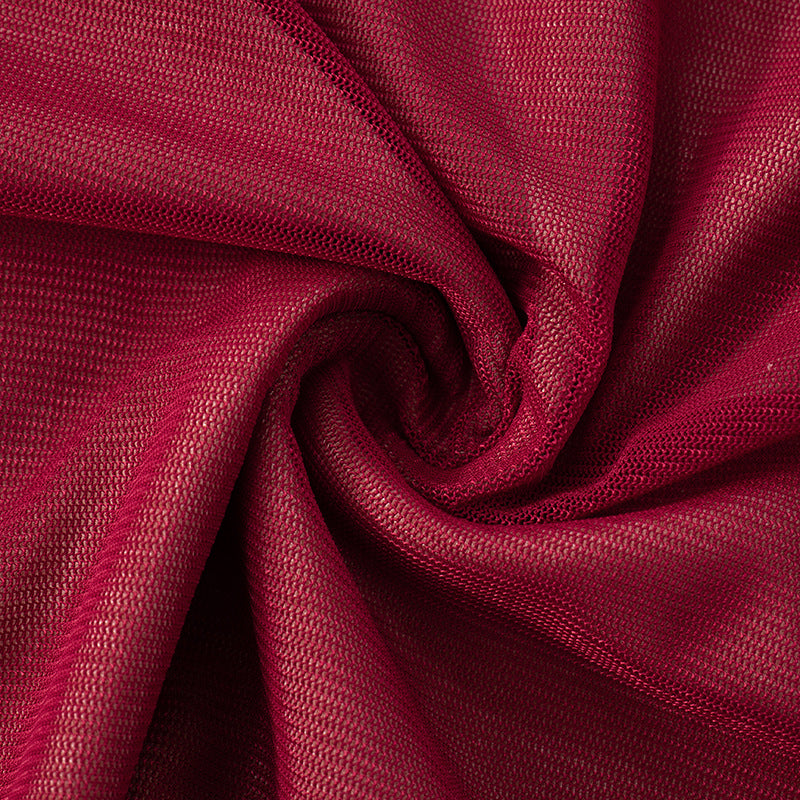 Women Round Neck Sexy See-Through Mesh Bodycon Dress 23