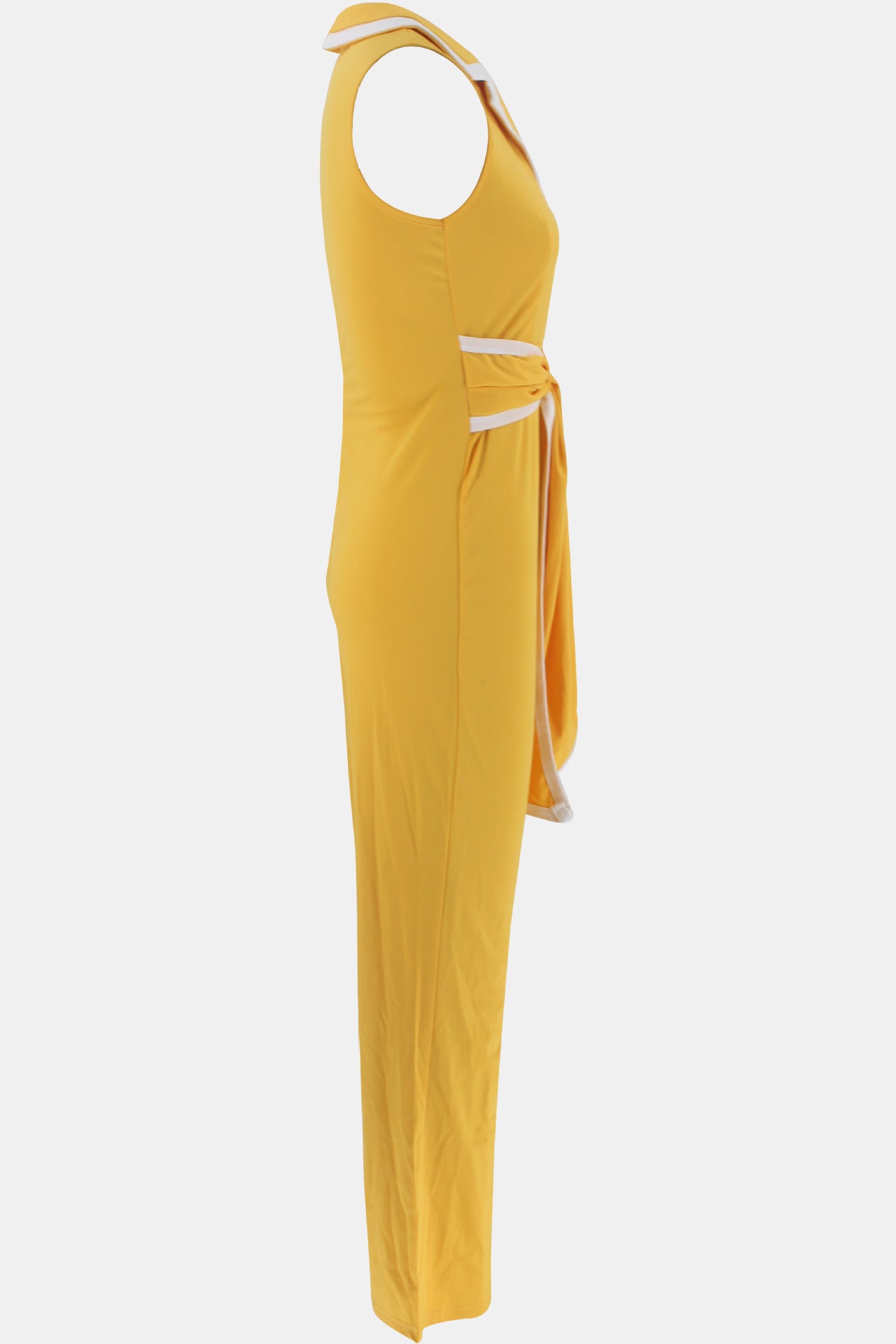 Summer Women's Fashionable V-Neck Chic Elegant Sleeveless Wide Leg Jumpsuit 35