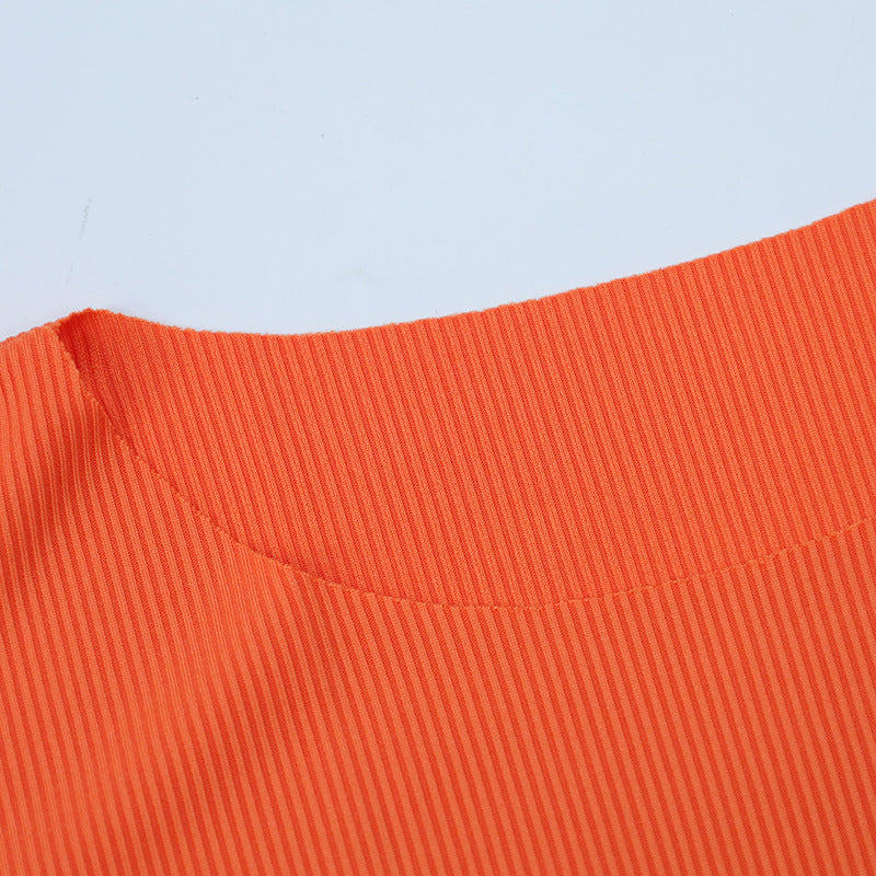 Summer Ladies Round Neck Sleeveless Solid Color Fashion Slim Bodycon Dress 20