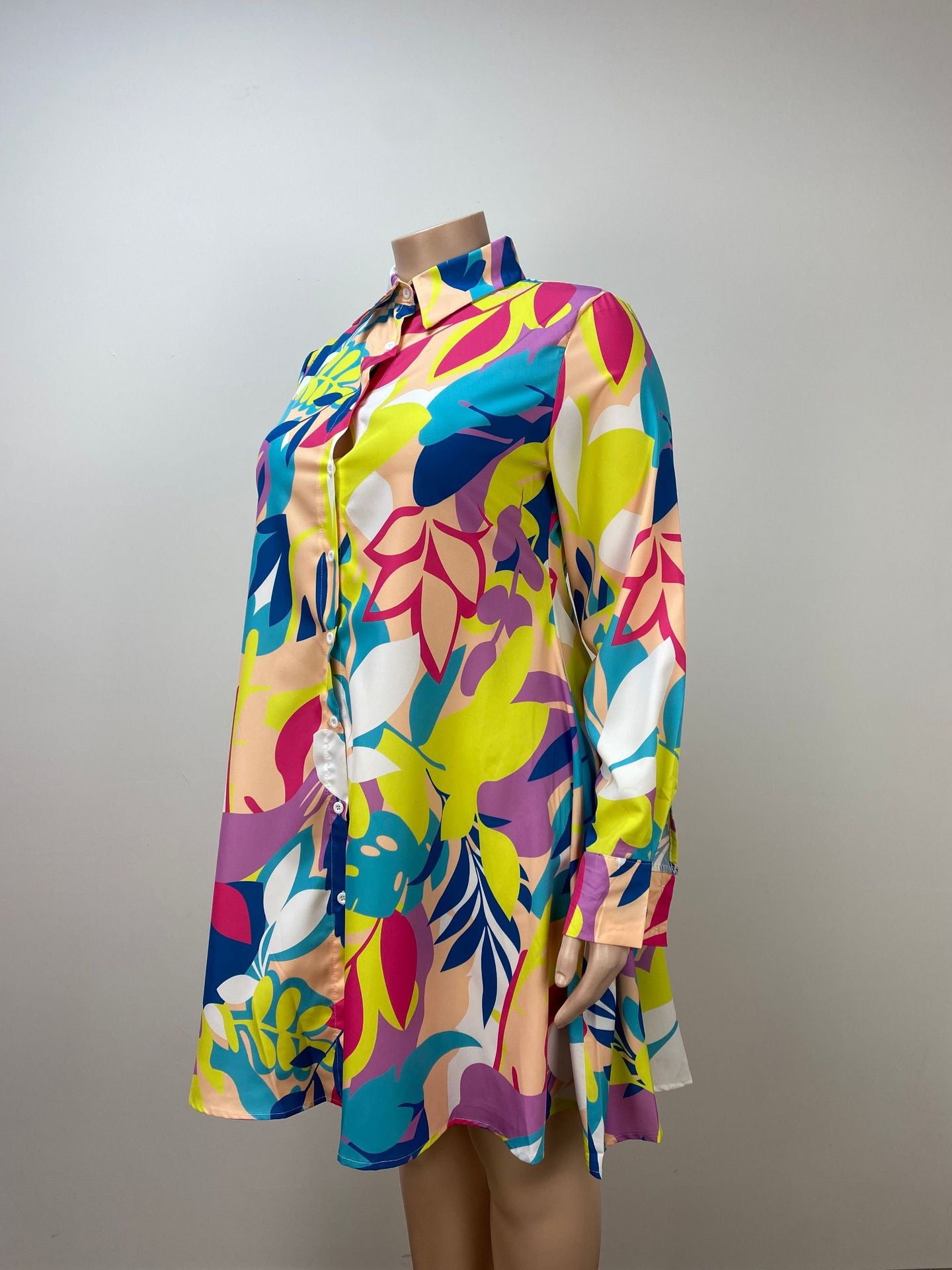 Plus Size Women Holidays Style Long Sleeve Dress 5