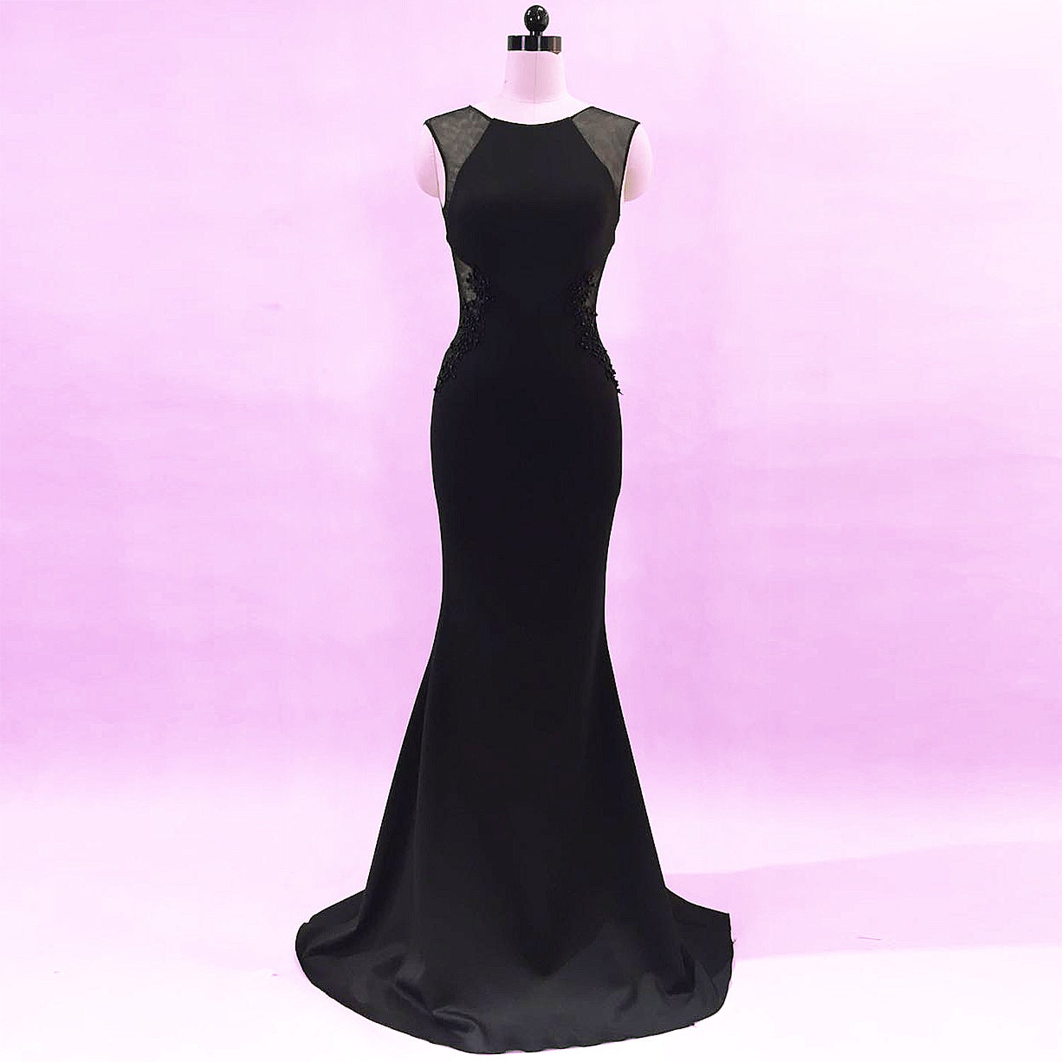 Women Formal Party Slim Elegant Sleeveless Mermaid Evening Dress 18