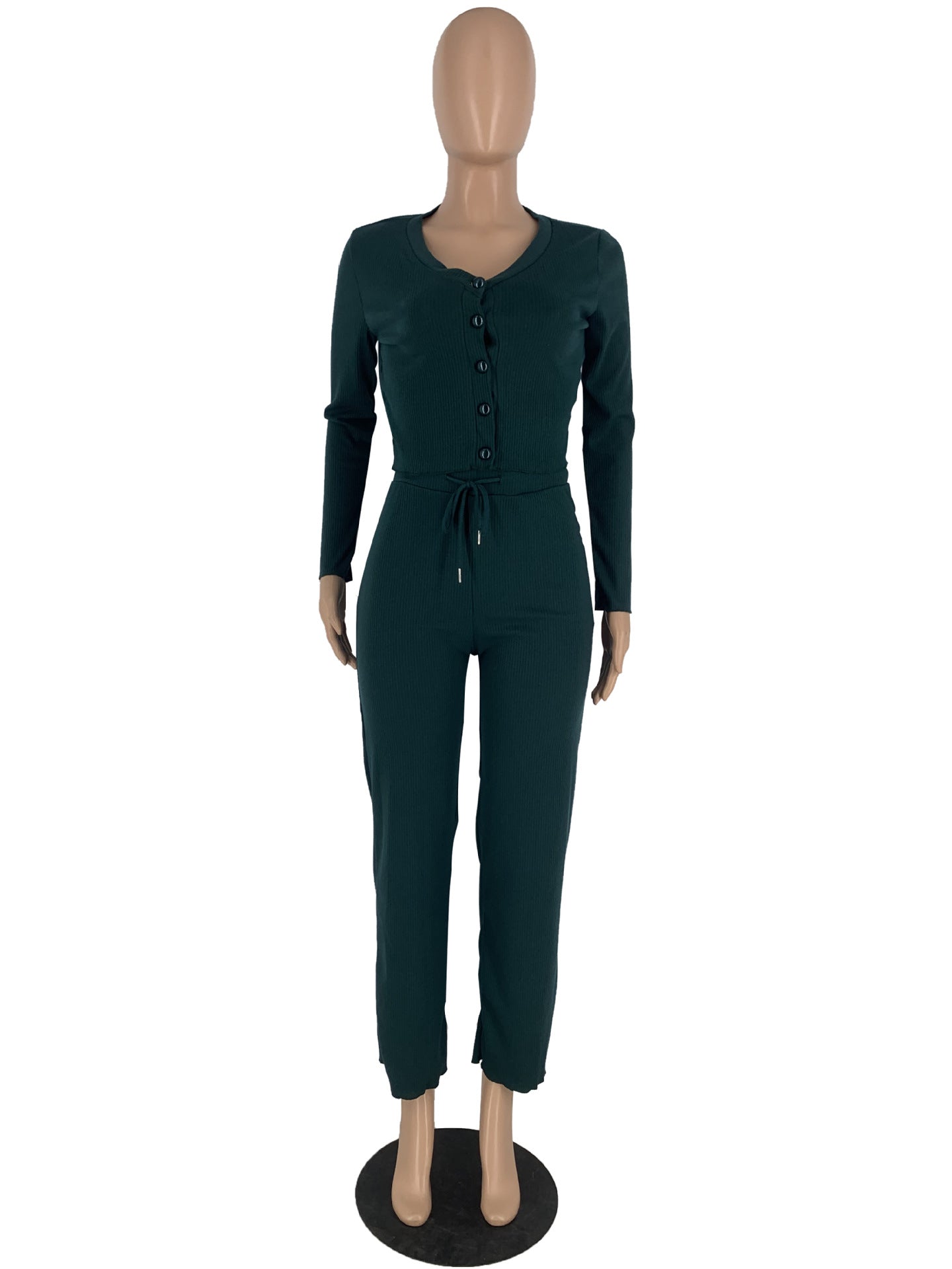 Women Casual V-neck Top and Pant two-piece set 19