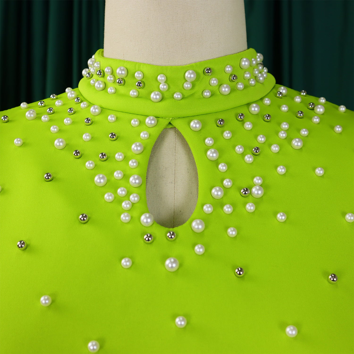 Women Sexy Ruffle Sleeve Beaded Party African Dress 24