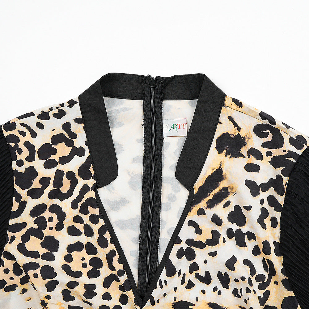 African Clothing Plus Size Women's Leopard Print Maxi Dress 7