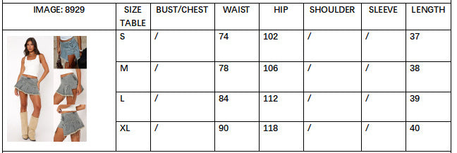 Women’s Summer Irregular Pleated A-Line Denim Mini Skirt 8