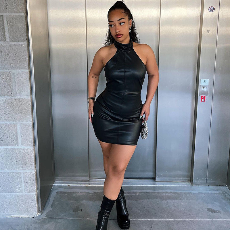 Women Stand Collar Sleeveless Bodycon Dress 3