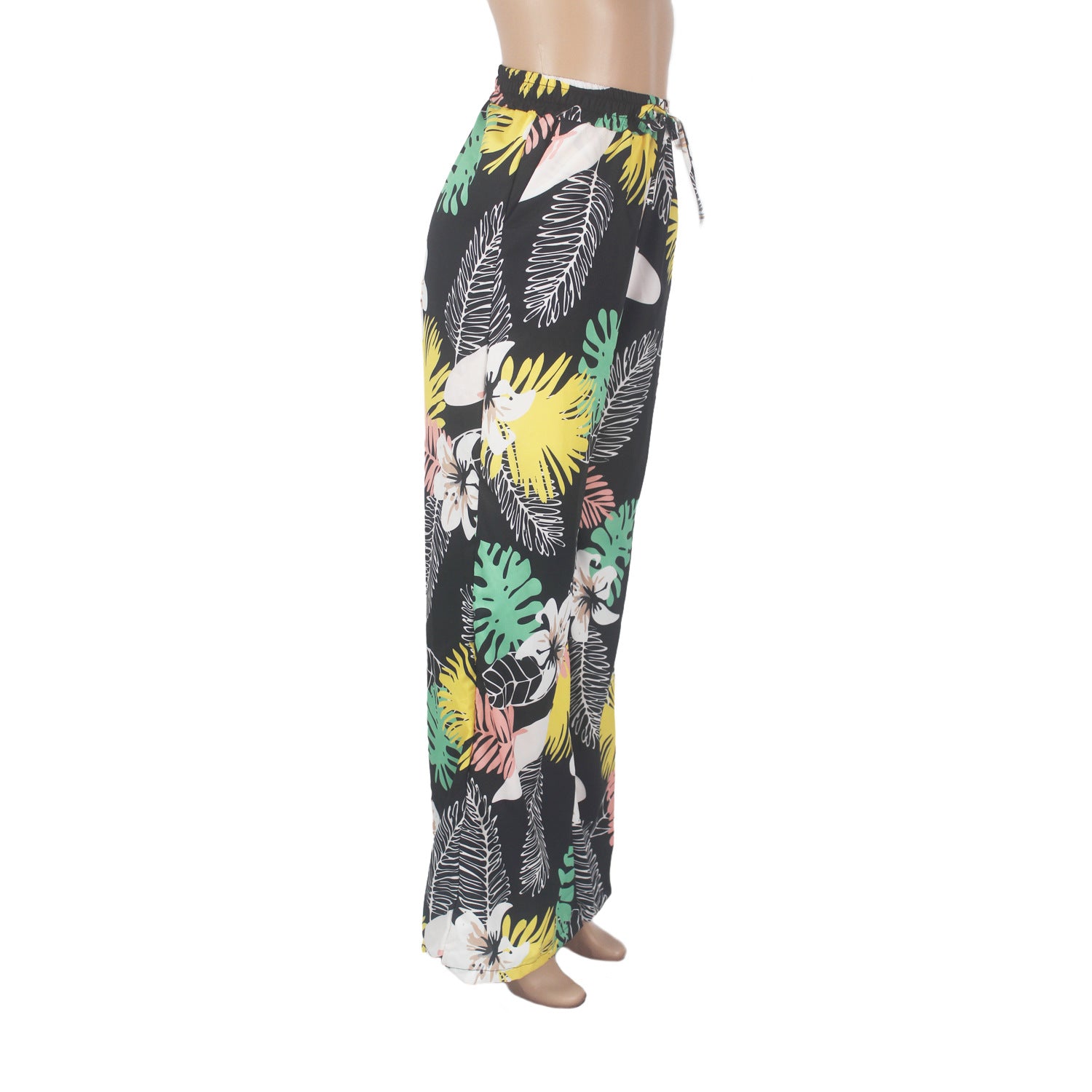 Women's Fashion Casual Graphic Print Wide Leg Pants With Pockets 20