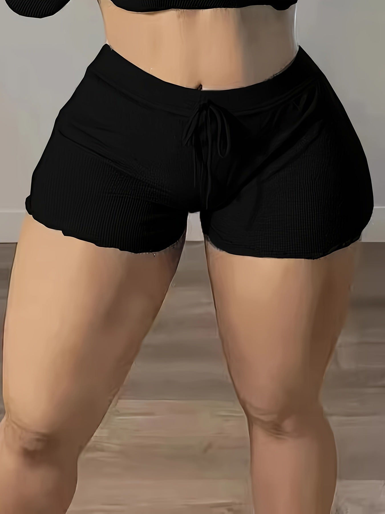 Women Spring and Summer Ribbed Ruffle Hot Shorts 4