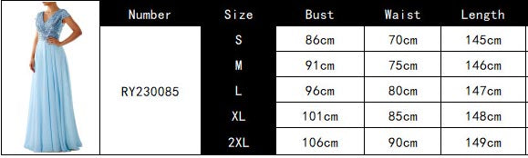 Women Summer V Neck Sequined Chiffon Patchwork Evening Dress 17
