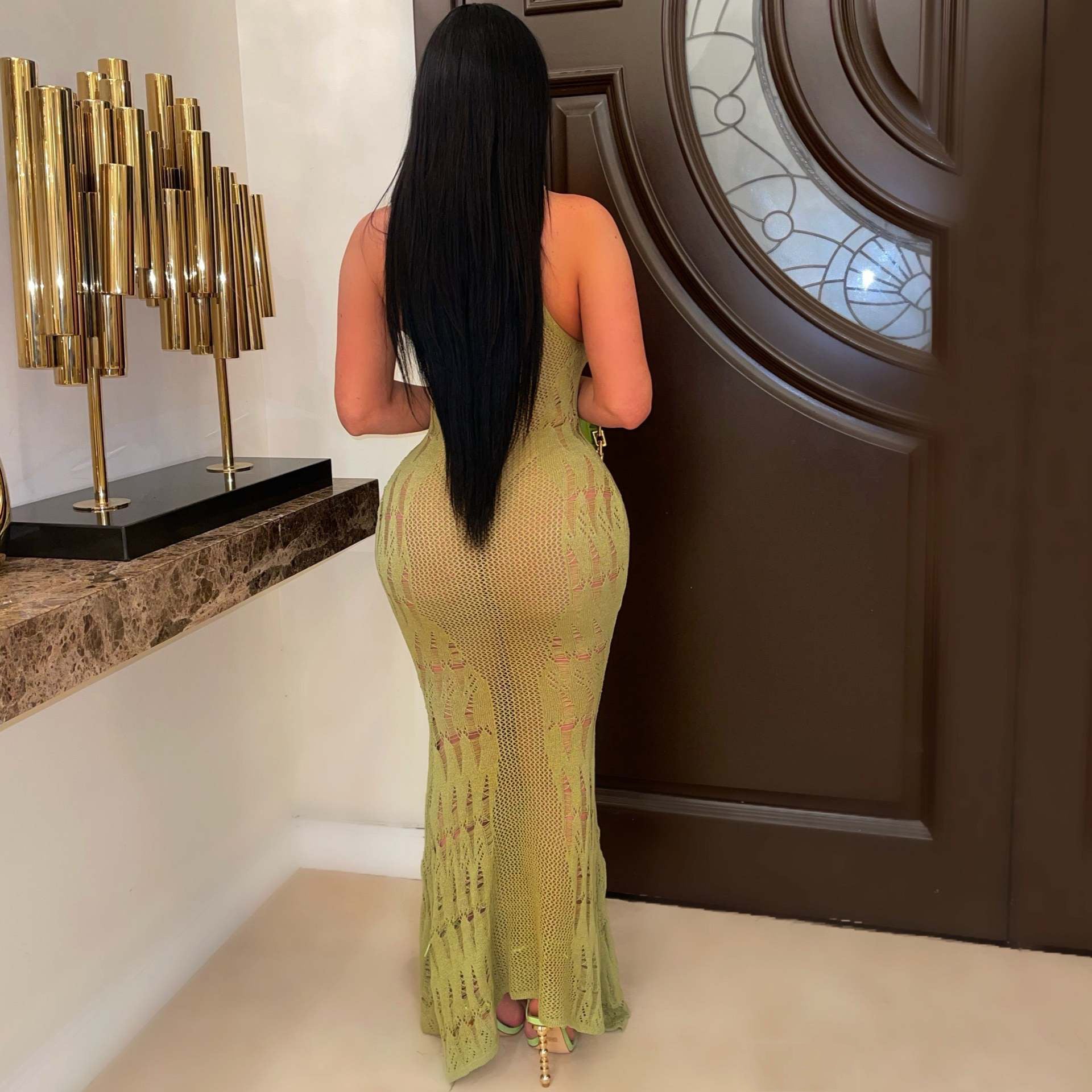 Women Dress Sun Protection Shirt Beach Long Dress Knitting Dress 26