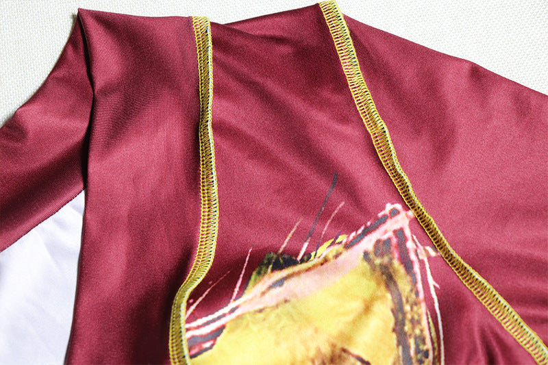 Women's Long Sleeve Crop Top Fashion Breasted Two-Piece Skirt Set 18