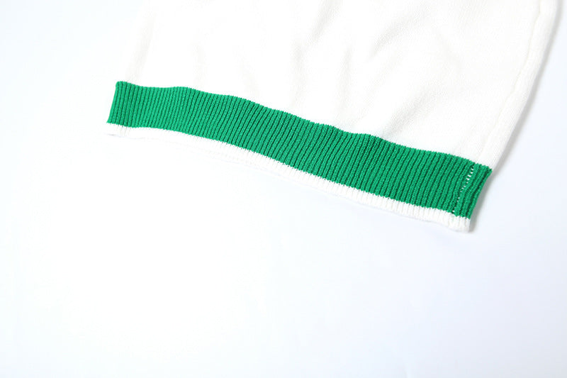 Women spring knitting Turndown Collar zipper sexy Crop Top and Bodycon Skirt two-piece set 15