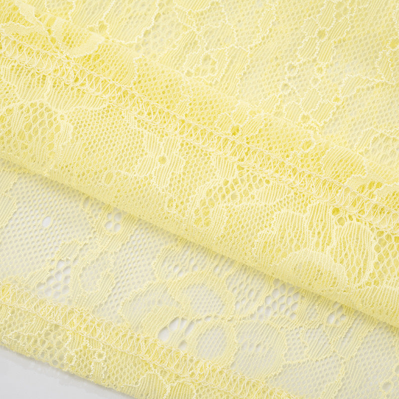 Women's Chic Lace Patchwork Off-Shoulder Slit Long Sleeve Ruffle Maxi Dress 19