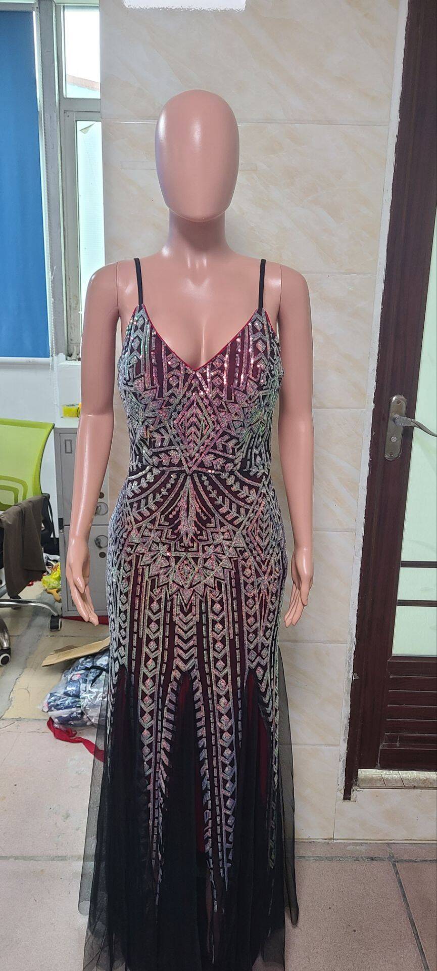 Women Sequin Sleeveless Dress Evening Dress 18