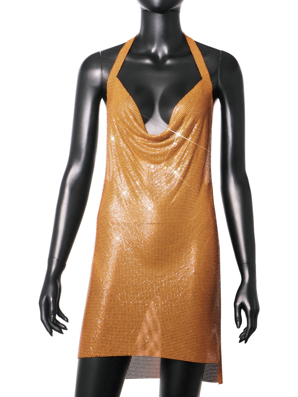 Sexy Metal Sequin Strap Night Club Dress 14