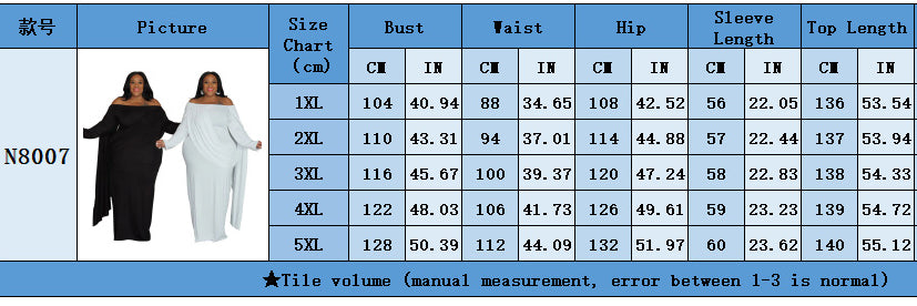 Plus Size Women Off Shoulder Long Sleeve Gathered Dress 7