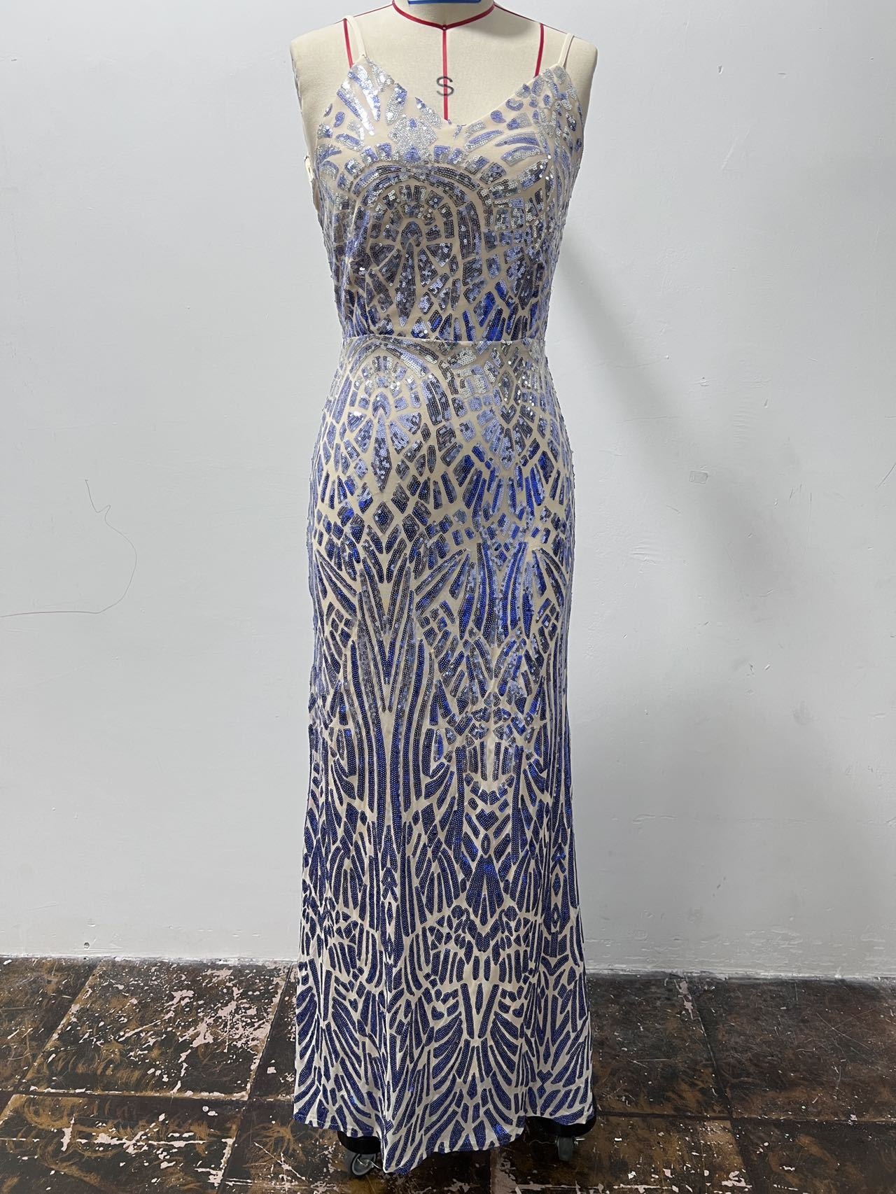 Women's Low Back Sequin Sexy Party Dress 5