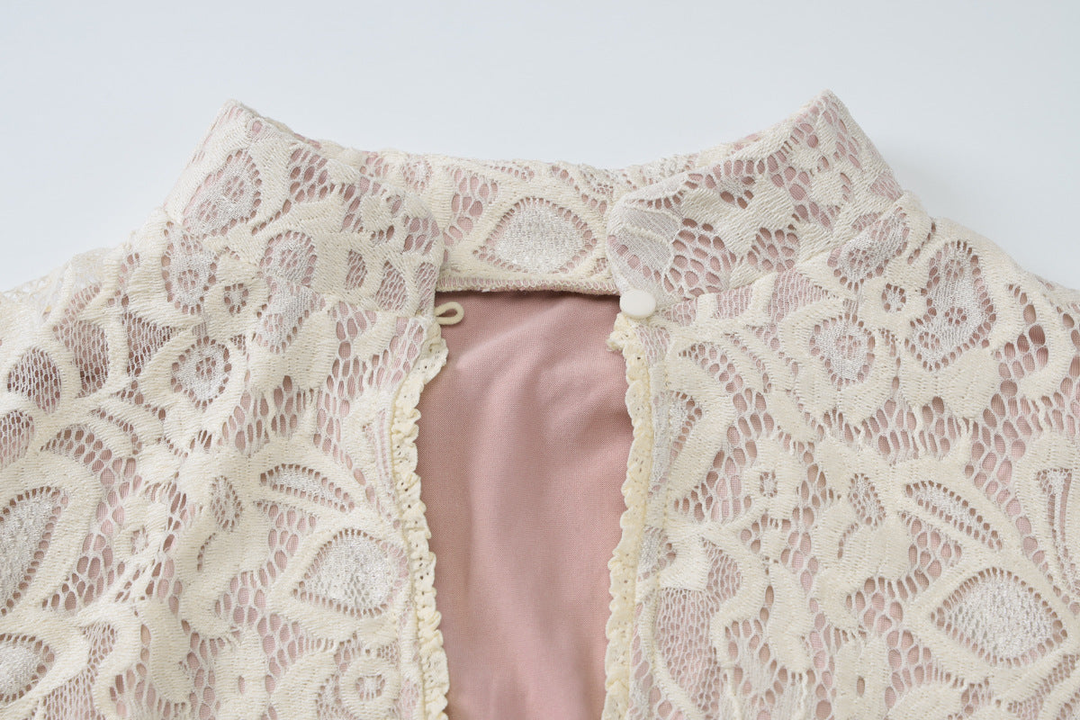 Women Winter Sexy Lace Hollow Bodycon Bell Bottom Sleeve Dress 9