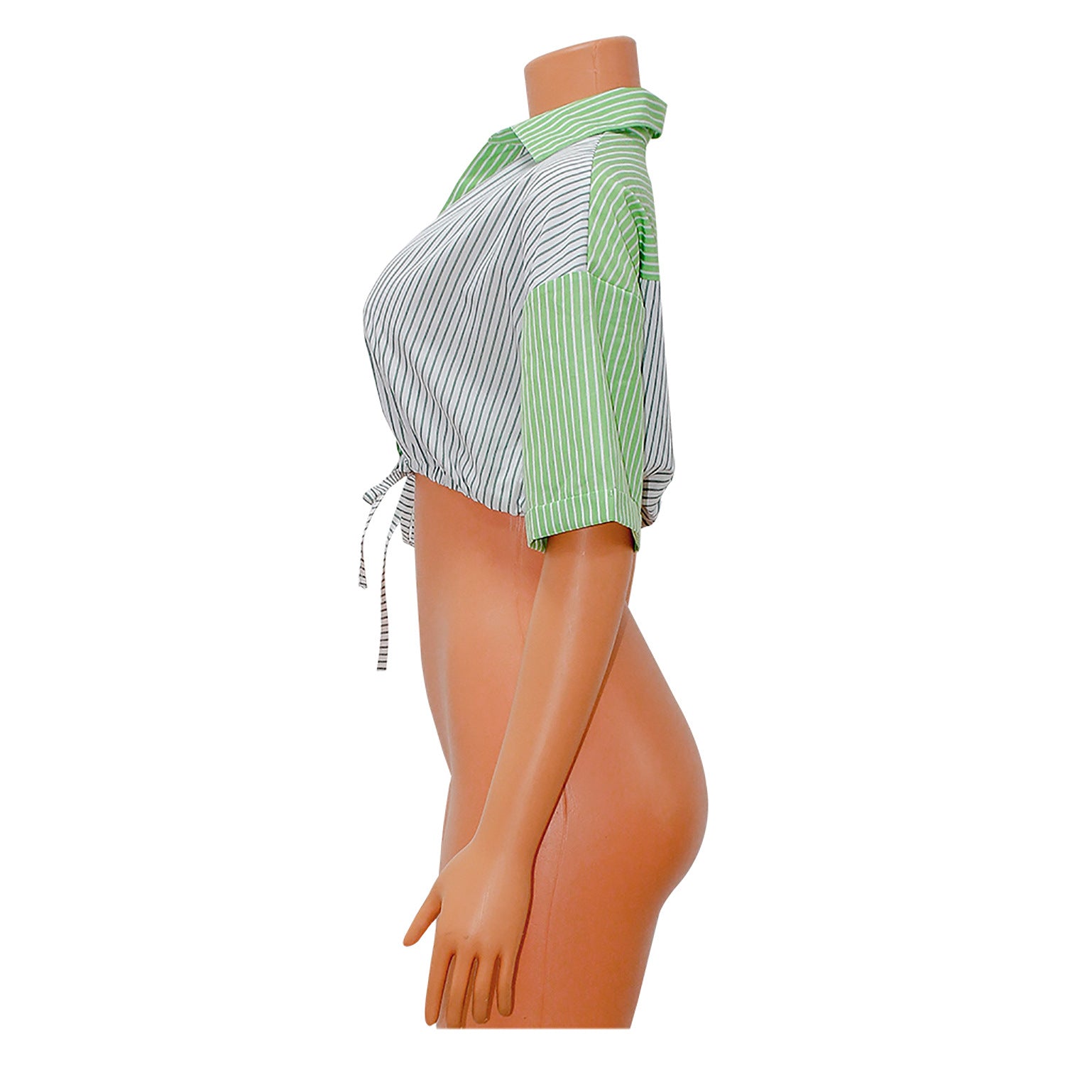 Summer Women Striped Short Sleeve Shirt 8