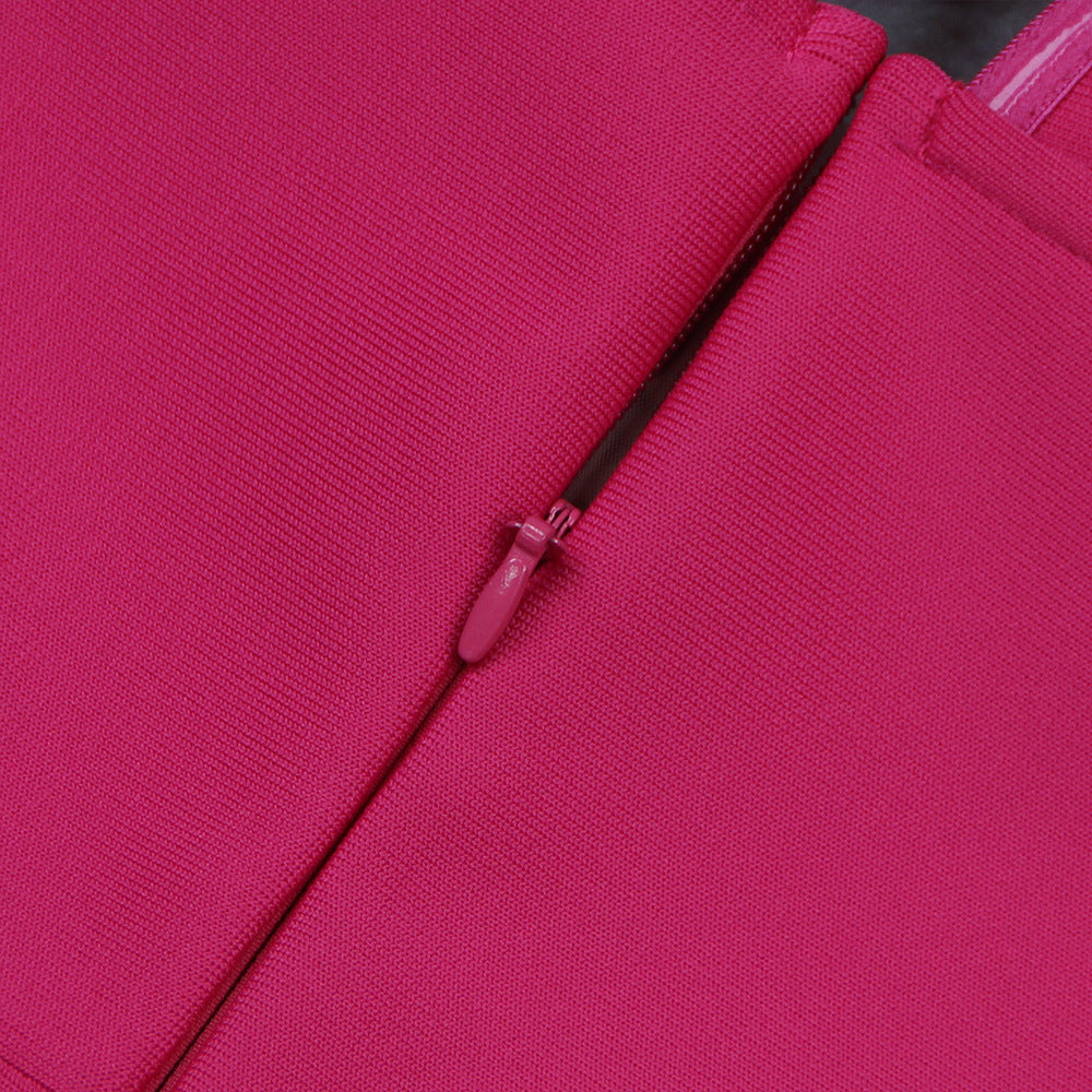 Women Flower Chain Strapless Dress 19