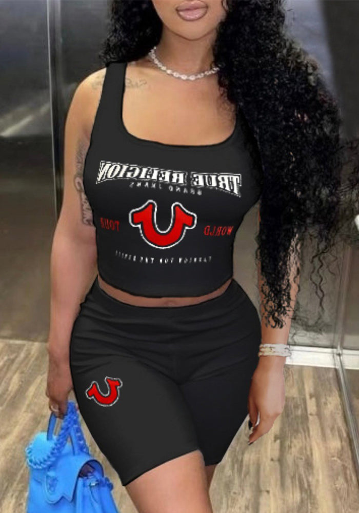 Summer Streetwear Women's Tank Top & Shorts Set