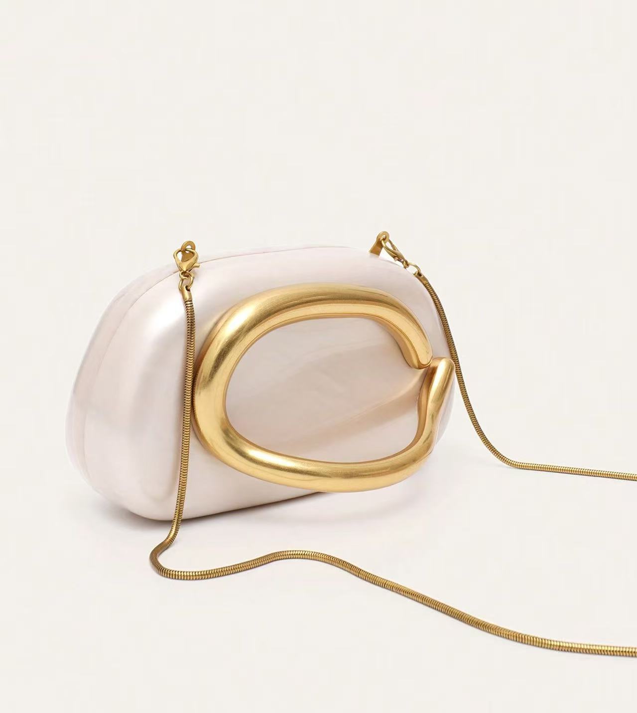 Women's Shoulder/Crossbody Bag Shell Acrylic Clutch for Wedding & Evening Party 7