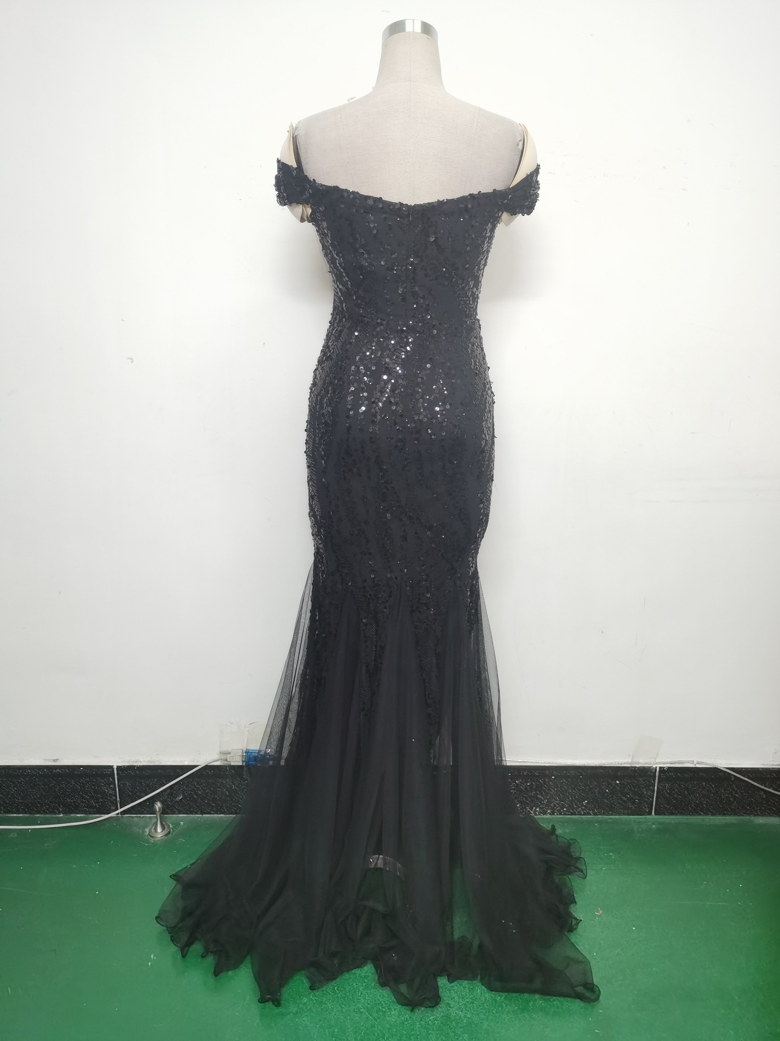 Women Evening Dress Beaded Mesh Beaded Evening Dress 23